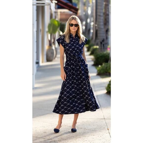 Julia Amory Betty Dress in Cotton Ikat NWT Sz. S - Picture 1 of 11